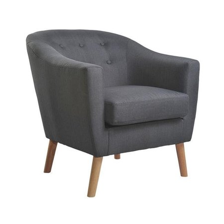 BETTERBEDS Jason Jason Dark Grey Fabric Tub Chair BE776805